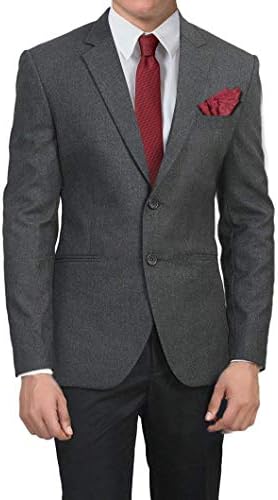 Starina Westend Men's Slim Fit Formal Charcoal Grey Blazer
