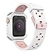 Case and Band Compatible with Watch Series 3/2/1 38mm, Silicone Strap with Ventilation Holes and Shock Resistant Bumper Cover Replacement for Watch Series 3/2/1