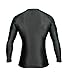 FUJI Baseline Ranked Long Sleeve Jiu Jitsu Rashguard, BJJ Rashguard for Men and Women, Size, Large, Black