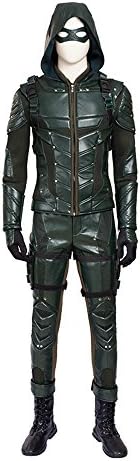 MC Men's Green Arrow Oliver Queen Season 5 Cosplay Costume Deluxe Outfit (Customized)