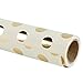RUSPEPA Wrapping Paper Roll - Gold Foil Dots Design for Wedding,Birthday, Shower, Congrats, and Holiday - 30 inches x 32.8 feet