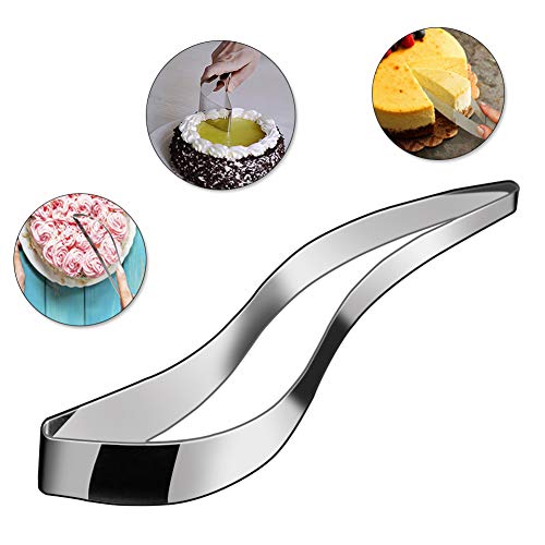Stainless Steel Cake Slice Cake Pie Pastry Server One-Hand Design Cake Cutter Easy to Use Slicer Pie Knife Cake Lifter Tools Kitchen Utensils Plastic Gadget Perfect Presentation Cake (Bright silver)