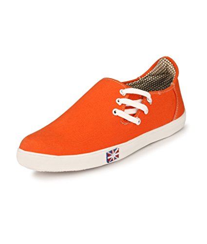 orange casual shoes