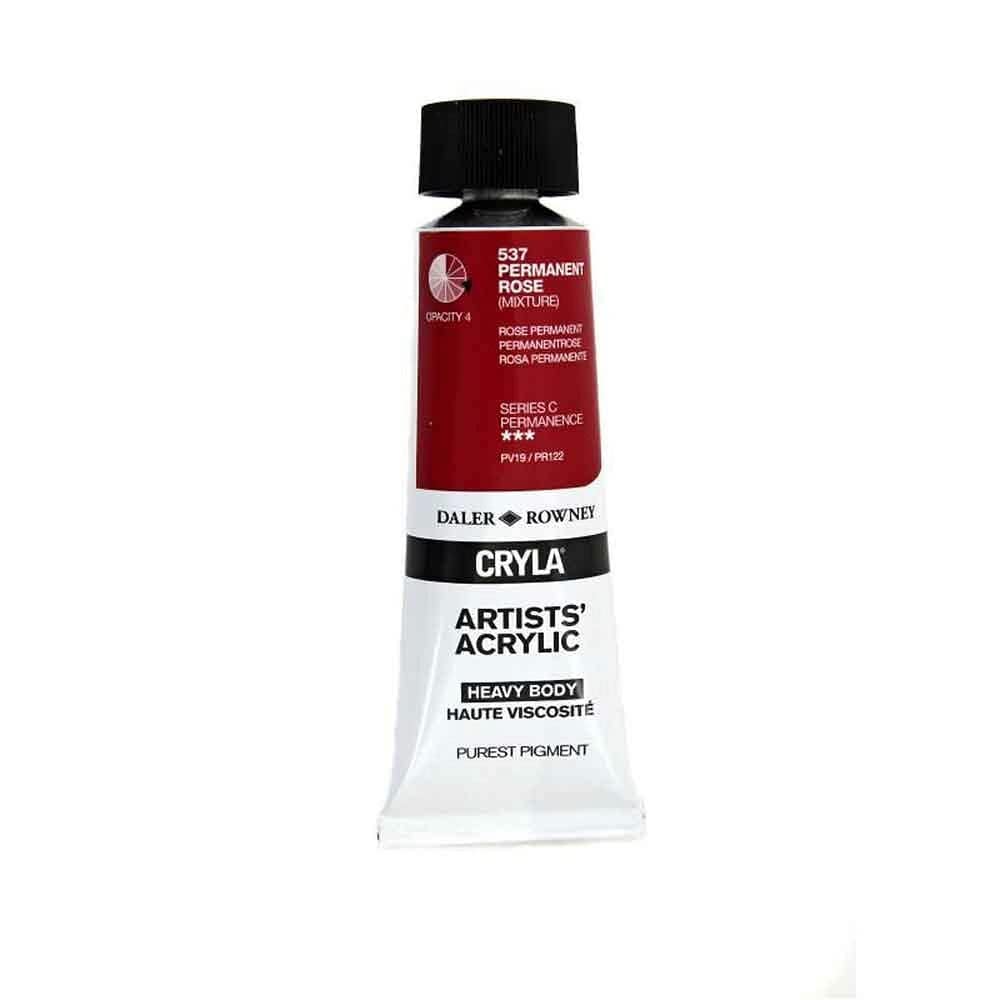 Daler-Rowney Cryla Acrylic 75 ml Permanent Rose, Professional Artists