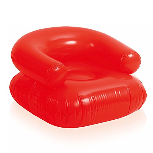 eBuyGB Inflatable Floating Blow Up Lounge Chair Seat Float for Swimming Pool (Red)