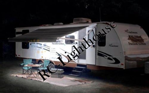RV Recreational Vehicle Awning LED Light Strip RGB Multi Colored with 44 Key IR Remote and Power Source (16 Foot Length)