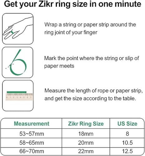 Smart Tasbih Zikr Ring E01 Muslim Prayer Timing Reminder with OLED Display, Tasbih Counter, Wearable Technology, 5 Time App Notification (Black Gray, 18mm)