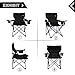 Suzeten Oversized Folding Camping Chairs Quad Arm Chair with Heavy Duty Lumbar Back Support, Cooler Cup Holder, Back Mesh Pocket, Shoulder Strap Carrying Bag Support 350 lbs, Blackthumb 3