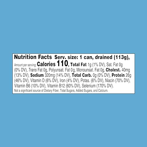 STARKIST SOLID WHITE ALBACORE TUNA IN WATER, 5 OZ (24 PACK) CANNED TUNA FISH, WILD CAUGHT, GLUTEN FREE, READY TO EAT, PERFECT FOR SALADS, KETO MEALS AND SNACKS, 26G PROTEIN & 110 CALORIES PER SERVING