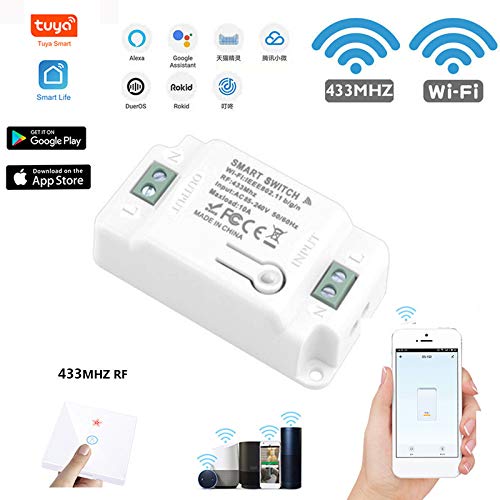 JUNCHUANG Wifi Control Remoto Tuya WiFi SMART Switch Con Google Home Amazon Alexa