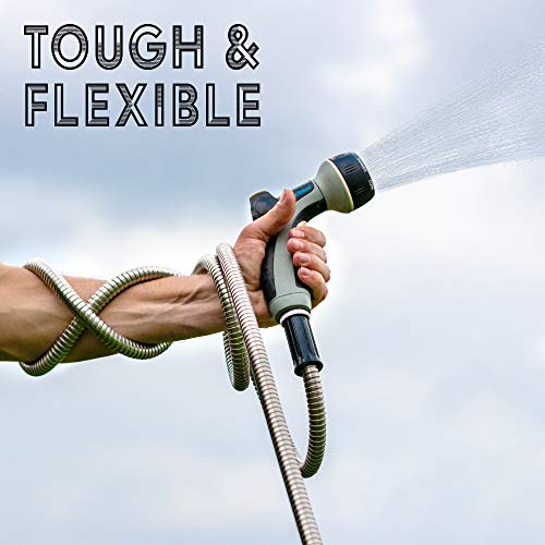 Tardigrade Steel Hose - 50FT Metal Garden Hose - Stainless Steel - Dog Chew Crush Proof, Flexible, Heavy Duty Aluminum… - Image 3