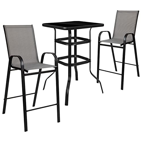 Flash Furniture Brazos Bar Table Set - 3 Piece