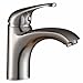 Greenspring Bathroom Faucet Brushed Nickel Single Handle with Edged Spout One Hole Deck Mount Lavatory Sink Vanity Basin Commercial