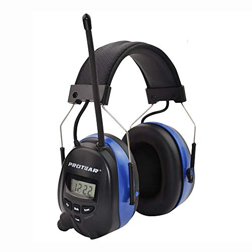 PROTEAR AM FM Bluetooth Radio Headphones Wireless Cancelling Headphones Built-in Mic Electronic Noise Reduction Safety Ear Muffs Protection for Lawn Mower Work - Thumbnail 7