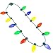 JOYIN 2 Pcs Christmas Lighted Necklace and Santa Hat Headband, Christmas LED Necklace with 9 Bulbs and Xmas Headwear for Holiday Perties Xmas Costume Accessories Party Favors