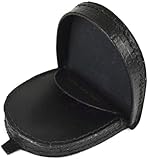 Real Leather Semi Round Money Tray Purse ( Black )