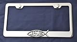 Jesus Fish Spiritual Love 3d Emblem Stainless Steel License Plate Frame Chrome, New