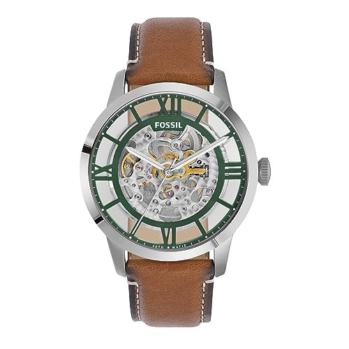 Fossil Townsman Men's Automatic Watch with Mechanical Movement and Skeleton Dial