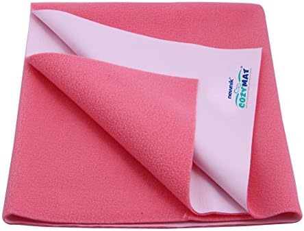 Cozymat Dry Sheet Waterproof Breathable Bed Protector (Size: 140cm X 220cm) Salmon Rose, Single Bed