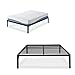Olee Sleep 14 inch Tall Round Edge Steel Slat / Non-slip Support Bed Frame S-3500, OLR14BF10Q (Queen)