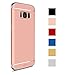 CROSYMX Galaxy S8 Plus Case, Thin and Slim Hard 3 in 1 Stylish Cover Matte Surface with Electroplate Frame Back Cover for Samsung Galaxy S8 Plus (6.2'')(2017) - Rose Gold