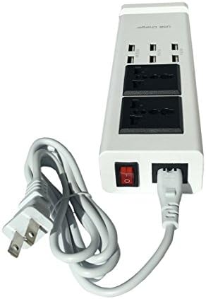 Yowanted 2 AC Outlet Socket 6 USB Charger Port Power Strip Charging Station Hub Dock AC Power Adapter