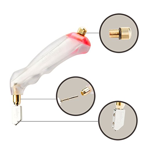 Professional Pistol Grip Glass Cutter with Oil Reservoir, Specially Designed for Handcrafted Mosaic Glass Making,Perfect for Stained Glass Making Tools by Bloomoak