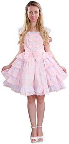 Nuoqi Girls Sweet Lolita Dress Princess Lace Court Skirts Cosplay Costumes CC220J-XL
