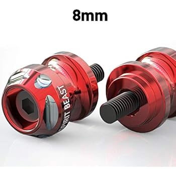 CarThree 8MM Swingarm Spools Sliders CNC Swing Arm Stand Screw for Honda Suzuki Ducati Kawasaki Yamaha BMW-Red