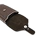 Coffee Universal Matte Premium Genuine Leather Multi-function Belt Loop Case Holster Carrying Bag Pouch Two Pockets Inside With Metal Buckle Out Size 17.5x10.5x2.5 CM