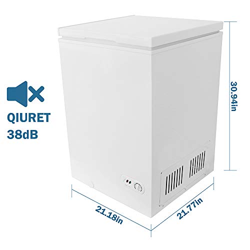 Northair-Chest-Freezer-35-Cubic-Feet-with-Removable-Basket-Free-Standing-Top-Open-Door-Freezers-4-to-68-Adjustable-TemperatureFront-Defrost-Water-DrainEnergy-savingUL-Certified