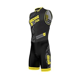 FDX Mannen Triathlon Tri Pak Gewatteerde Compressie Running Zwemmen Sublimatie Fietsen Skinsuit