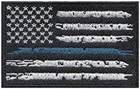 Thin Blue Line American Flag Patch by Morale Patch Armory - Homeland Embroidered Tactical Velcro Decal for USA Law Enforcement, Military Veterans, and Police Officers