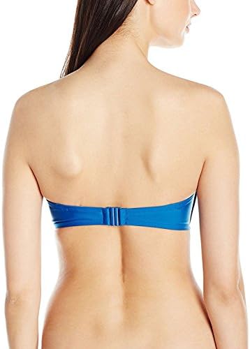 Women's Portofino Molded Underwire Bandeau Bikini Top Petrol/White34DD