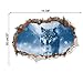 Vacally DIY 3D Wolf Painting Wall Stickers PVC Removable Kids Nursery Home Bedroom Living Room Wall Art Decor Mural Decals 50x70cm