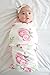 Copper Pearl Large Premium Knit Baby Swaddle Receiving Blanket Floral Grace