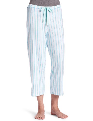 Nautica Women's Ocean Mist Stripe Capri, 4gb-beachglass, XL