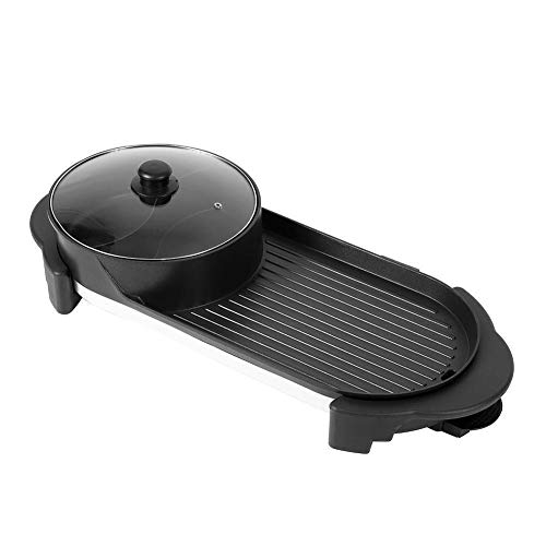 AOUSTHOP 2 in 1 Portable Electric Hot Pot Grill, Multifunctional