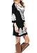 levaca Womens Clothing O Neck Heart Printing Slim Casual Dress Black XL