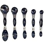 Sunrise Home Solutions 5pc Double Sided Stainless Steel Magnetic Measuring Spoon Set