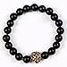 Areke Mens Womens Unisex 7 Chakra Stone Bracelets Crystal Reiki Healing Balancing Round Energy Beads (Matte Agate Black)