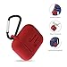 Airpods Protective case with Strap Silicone Cover Keychain Strap for Apple Airpod Accessories - Red by GIM