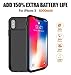iPhone X/10 Battery Case, Brexlink 6000mAh iPhone X Rechargeable Portable Charging Case, Protective Charger Battery Pack Case for iPhone X/10 (Lightning Cable Input Mode With Sync Through Technology)