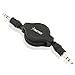 3.5mm Aux Auxiliary Retractable Black Audio Cable Cord for iPhone 3G 3GS iPod