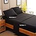 SONORO KATE Bed Sheet Set Super Soft Microfiber 1800 Thread Count Luxury Egyptian Sheets 18-Inch Deep Pocket Wrinkle and Hypoallergenic-4 Piece(King Black)