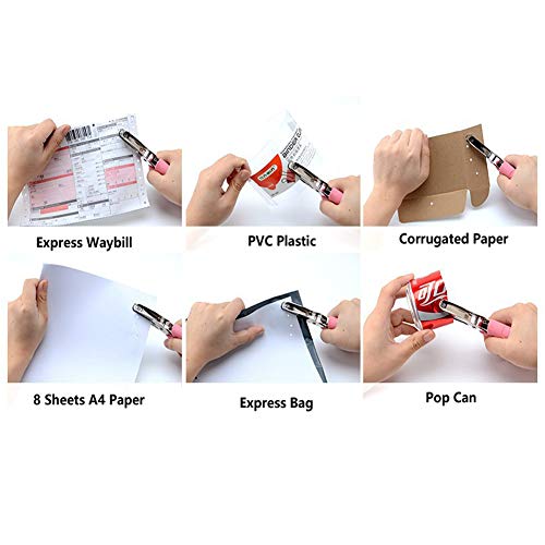 1 Hole Metal Puncher Heart Shape Punch 8 Sheet Capacity Hand Punch with Soft Rubber Handle for Paper Crafts Stationery Cardstock Greeting Card Scrapbook DIY