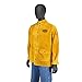 IRONCAT 7005 Heat Resistant Split Cowhide Leather Jacket - Large, Kevlar Thread Stitched Welding Jacket in Golden Yellow. Welding Gears