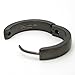 Stainless Steel Curved Face Round Hoop Men Earrings Brush Gunmetal 20mm
