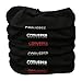 Converse Mens All Star No-Show Black Socks -- 6 Pack