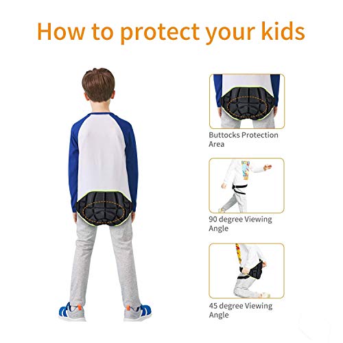 Unilove Padded Protection Hip Kids Protective Hip Pad Shorts Anti-Slip Adjustable Lightweight Children Butt Pad Pants Ski Skate Snowboard Roller Skating Hockey Soccer